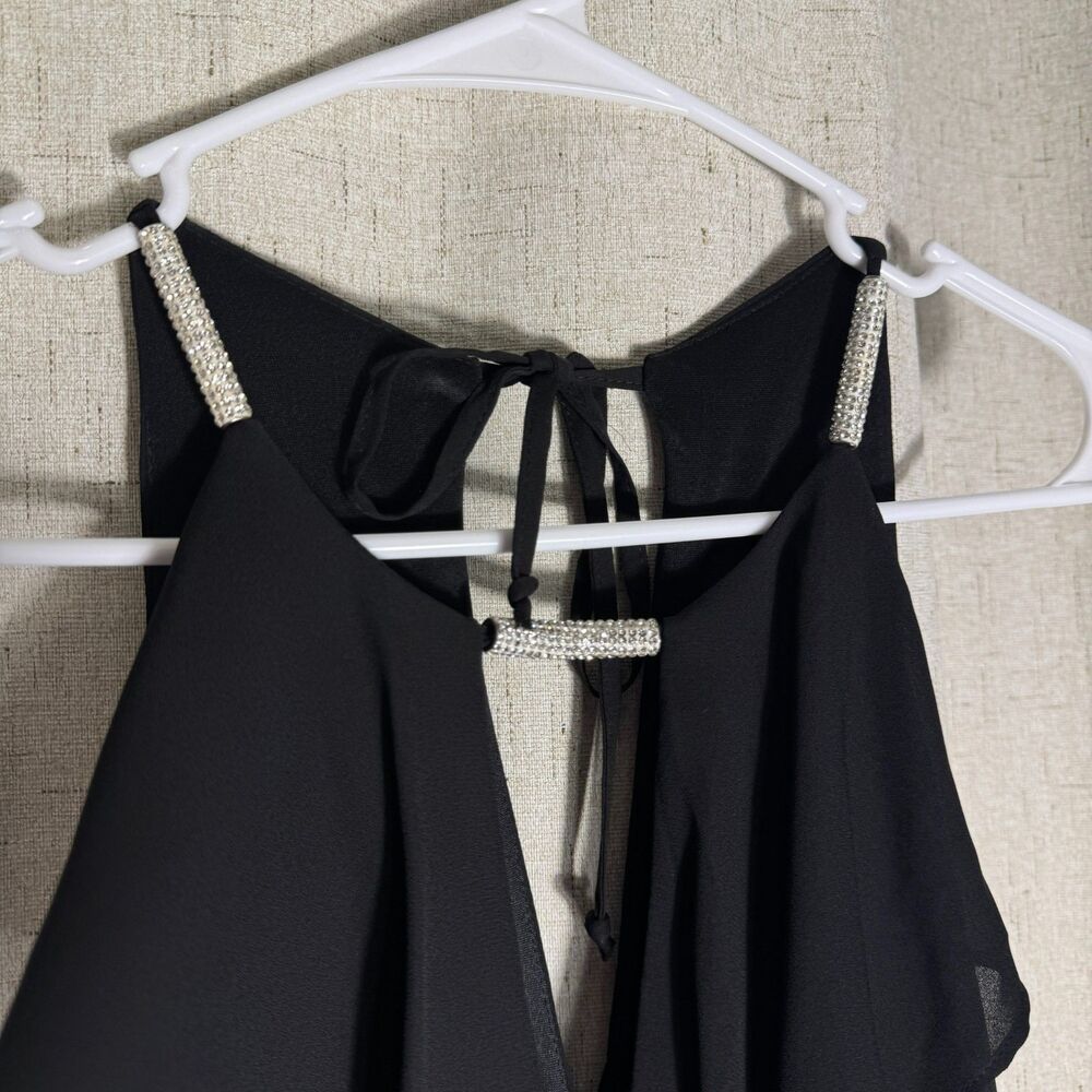 Venus Black Cocktail Dress Women 6 Fitted Evening Party Classic - Picture 3 of 9